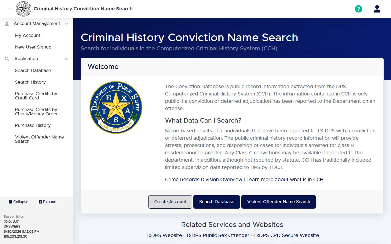 Cottle County conviction records Texas DPS conviction name search